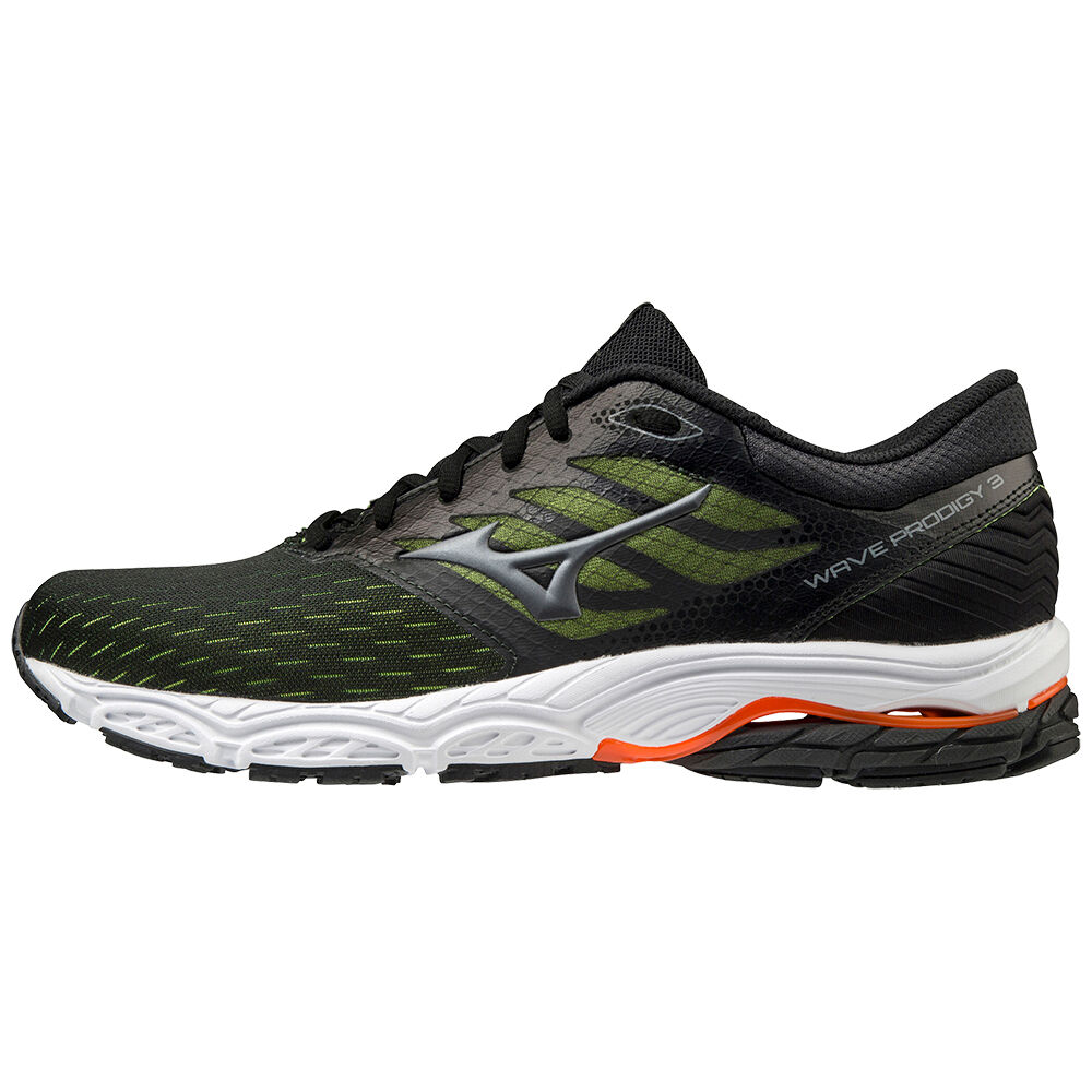 Scarpe Running Mizuno Wave Prodigy 3 Uomo - Nere/Grigie/Arancioni - 75849-WXMK